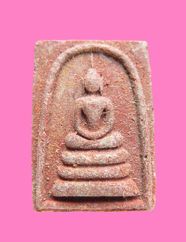 พระสมเด็จรุ่นแรก หลวงพ่อพูล วัดไผ่ล้อม ปี 2518 เนื้อกระเบื้องหลังคาโบสถ์องค์พระปฐมเจดีย์ 