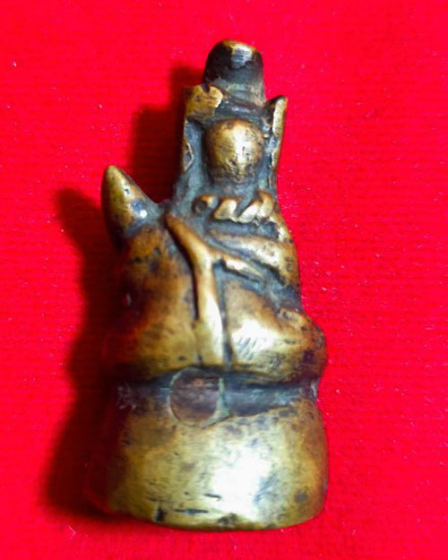 พระอุปคุต หน้าฤาษี หล่อโบราณ เนื้อทองผสมเก่า ไม่ทราบเกจิ