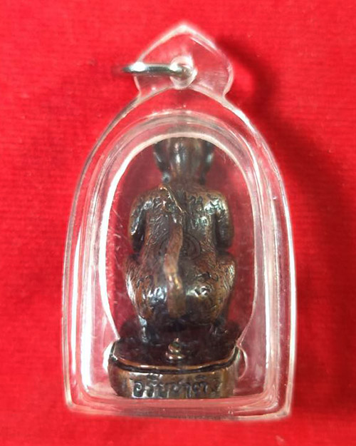 สี่หูห้าตา พระอินทร์แปลง เทวดาเร่งโชคลาภ ครูบาอริยชาติ วัดแสงแก้วโพธิญาณ เนื้อโลหะ