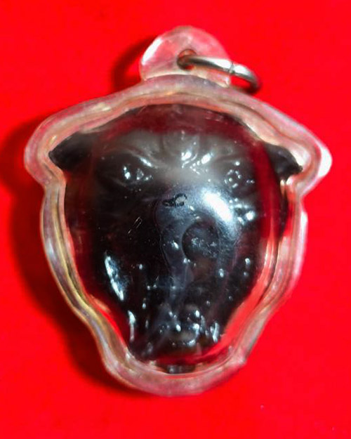  หน้ากากเสือแม่ลูกอ่อน หลังตระกรุด เนื้อแร่ ไม่ทราบเกจิ 