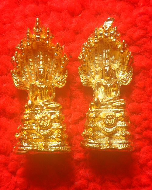 รูปหล่อพระปางนาคปรก ไม่รู้ที่ 2องค์