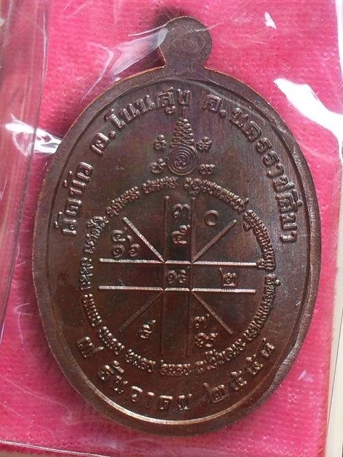 เหรียญเจริญพร๘๘ หลวงปู่อินทร์ วัดบัวโนนสูง นครราชสีมา เนื้อทองแดงมันปู หมายเลข ๑๔๓๒ พร้อมกล่องเดิม