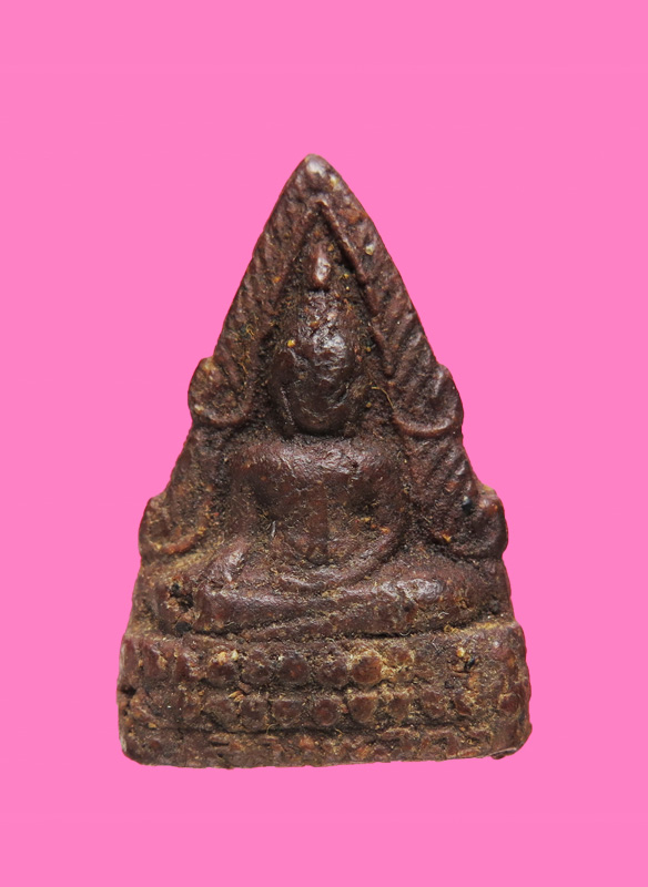 พระพุทธชินราช (หลวงพ่อดำ) เนื้อผงผสมว่าน วัดโคกพระเจดีย์ นครปฐม ปี 248X  