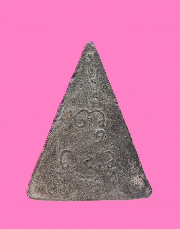 พุทโธบัวบาน  เนื้อดำ พิมพ์จุดเดียว (ยุคต้น) หลวงพ่อสังวาลย์ วัดทุ่งสามัคคีธรรม จังหวัดสุพรรณบุรี