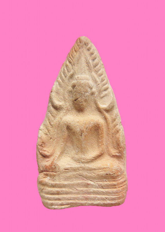 พระพุทธชินราช เนื้อดิน หลังยันต์