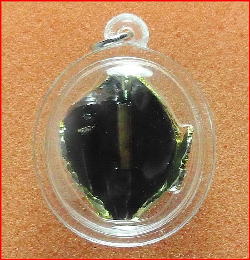 หน้ากากหนุมาน หลังผังตะกรุด หลวงพ่อเพี้ยน วัดเกริ่นกฐิน เนื้อโลหะ ปี 2553 เลี่ยมสวยพร้อมใช้-5 