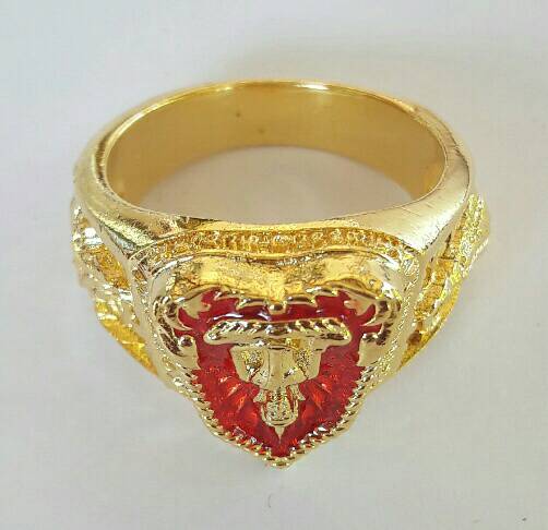 แหวนหลวงพ่อพระใส เพิ่มบารมี ลงยาแดง ไซค์เบอร์ 64 เคาะเดียว