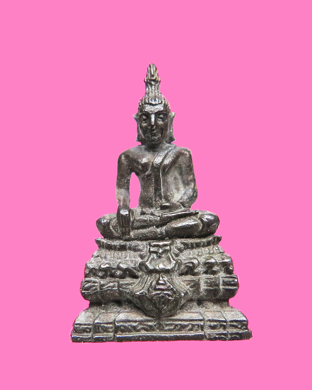 รูปหล่อพระพุทธ หลวงพ่อนารถ วัดศรีโลหะราษฎร์บำรุง จ.กาญจนบุรี เนื้อนวโลหะ สวยมากๆ มีตรา รัชกาลที่10