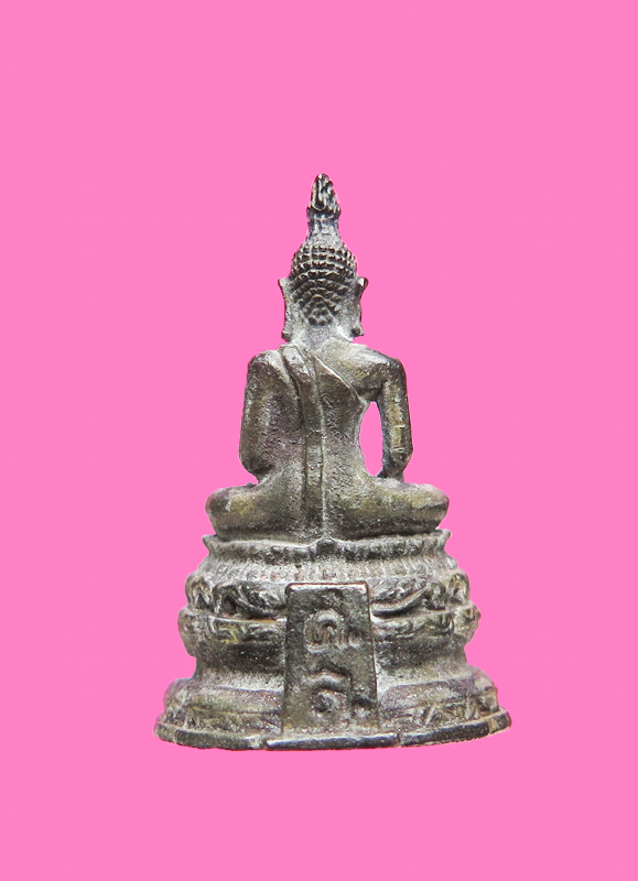 รูปหล่อพระพุทธ หลวงพ่อนารถ วัดศรีโลหะราษฎร์บำรุง จ.กาญจนบุรี เนื้อนวโลหะ สวยมากๆ มีตรา รัชกาลที่10