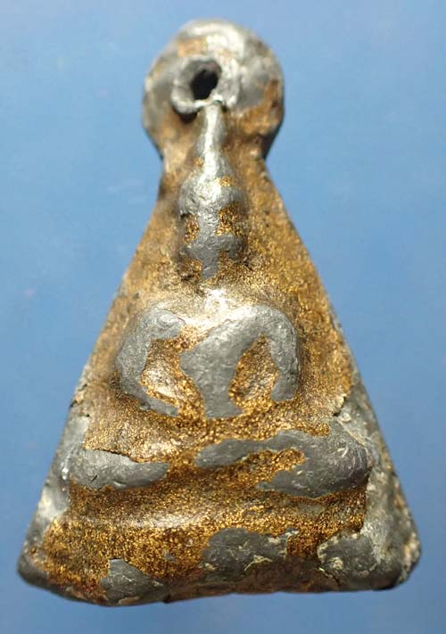 พระพุทธ หลวงพ่อดำ วัดกุฎี ปราจีนบุรี พ.ศ.๒๔๔๓ ตะกั่วลงบรอนซ์ทอง+บัตรรับรองพระแท้*183