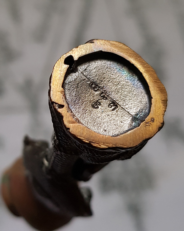 องค์พ่อจตุคาม-รามเทพ รุ่นเทิดพระเกียรติ เนื้อรมดำมันปู ขนาดสูง 4.2 cm