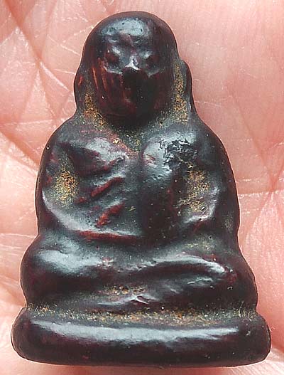 *รูปเหมือนหลวงพ่อเงิน วัดบางคลาน ดินจุ่มรักดำแดง*