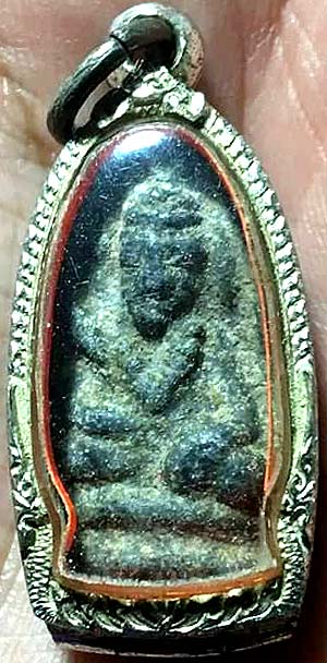 *พระอุปคุตสองหน้า เนื้อชินเขียว กรุวังบัว เพชรบุรี*