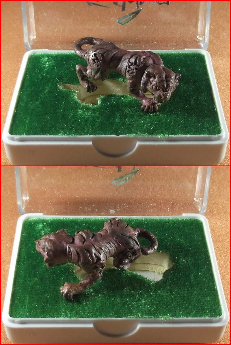 พยัคฆ์พิฆาต (อาบน้ำมนต์) หลวงปู่ชัชวาลย์ วัดบ้านปูน อยุธยา เนื้อทองแดงแรงฤทธิ์ ปี 2559