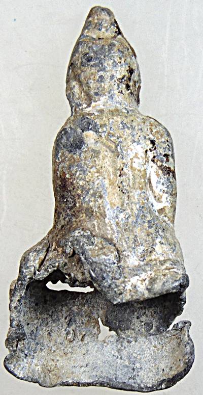 พระแก้บน เนื้อตะกั่วสนิมแดง