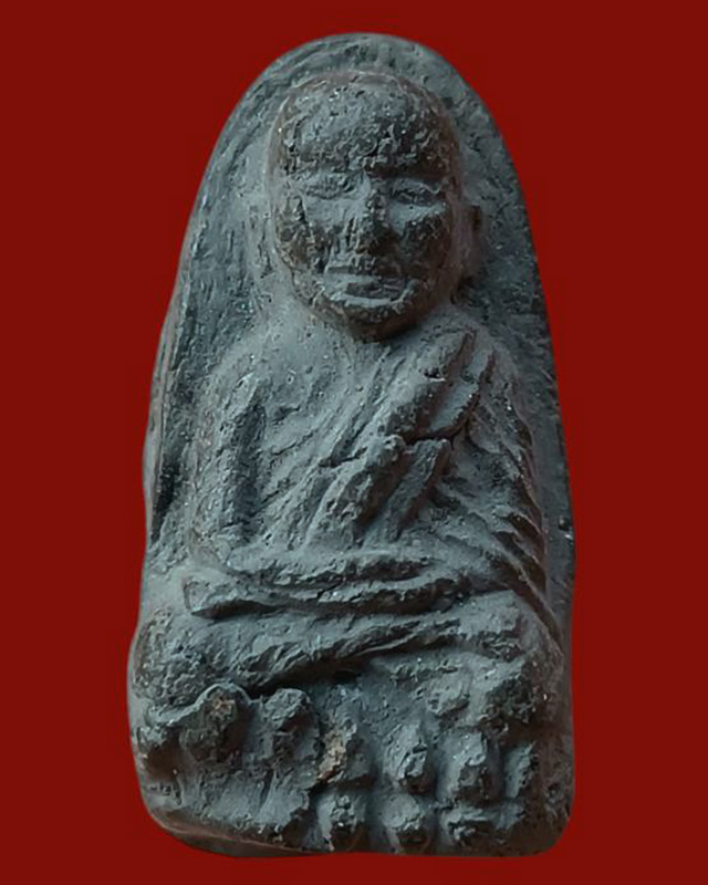 หลวงปู่ทวด เนื้อผงสีเทา ขนาดสูง 2.9 ซ.ม. พระแท้เก่าเก็บหลายสิบปี เก็บนานจนจำวัดไม่ได้