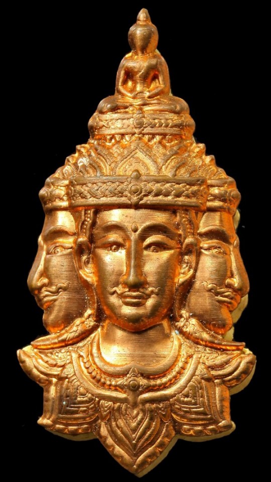 พระพุทธเหนือพรหม เนื้อผงหน้ากากทองแดง