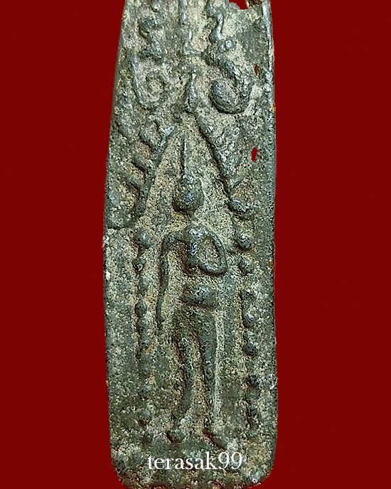 พระยอดอัฎฐารส พิมพ์ใหญ่ เนื้อชินเขียว จ.สุพรรณบุรี 