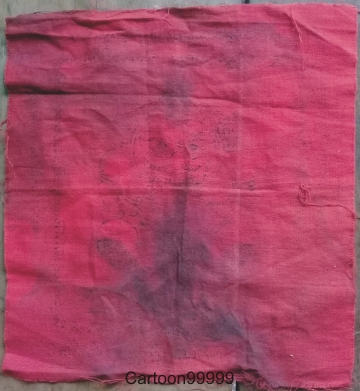 ผ้ายันต์แดง ราหูอมจันทร์ ศิลปะล้านนาครับ