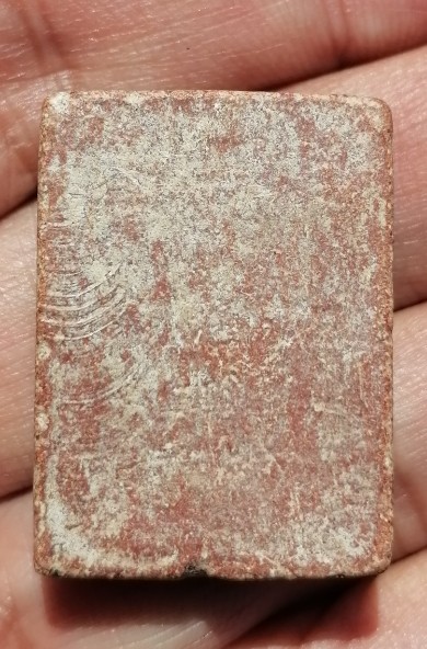 พระสมเด็จแหวกม่าน เนื้อดิน หลังเรียบ​ หลวงพ่อกวย วัดโฆสิตาราม ยุคต้น​ เคาะเดียว     