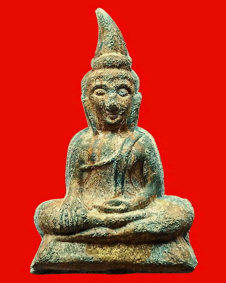 พระท่ากระดานวัดต้นลำไย จ.กาญจนบุรี เนื้อตะกั่วสนิมแดงกรุศรีสวัสดิ์แท้ ๆ พิมพ์ใหญ่ สวยมากค่ะ