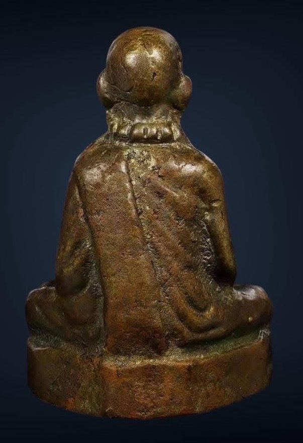 รูปหล่อหลวงพ่อทบธัมมปัญโญ รุ่นฉลองอายุครบ๙๔ปี พิมพ์ท.เหลี่ยม เนื้อทองเหลือง วัดชนแดน ปี2516