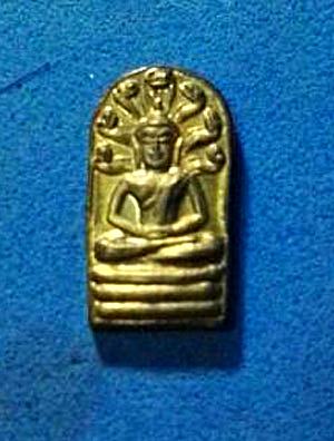 ตะกรุดเงินจารมือ +พระปรกใบมะขามรุ่นแรกหลวงปู่นาม  วัดน้อยชมภู่ ปี๒๕๕๓