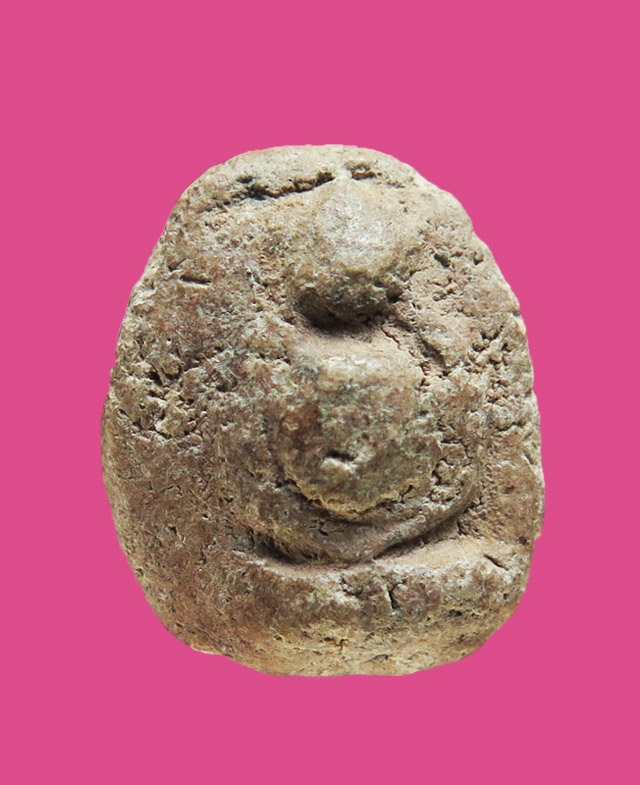 พระเนื้อดินพิมพ์เม็ดบัวไม่ทราบที