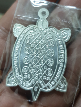 พญาเต่าเรือน รุ่นแรก หลวงพ่อโปร่ง วัดถ้ำพรุตะเคียน เนื้อเงิน สวยๆ 