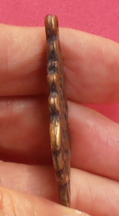 เหรียญหล่อใบสาเกหลวงพ่อบ้านแหลม วัดเพชรสมุทรวรวิหาร สมุทรสงคราม