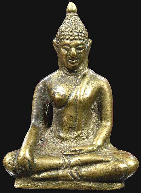 รูปหล่อพระพุทธ เนื้อทองเหลืองเก่า