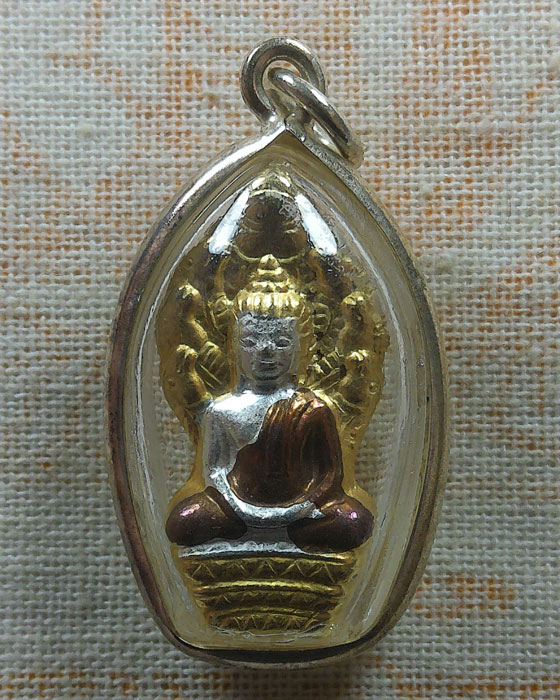 พระปรกพิมพ์ใหญ่ รุ่นปกป้องเนื้อสามกษัตริย์ หลวงพ่อแล วัดพระทรง จ.เพชรบุรี ปี๒๕๕๐