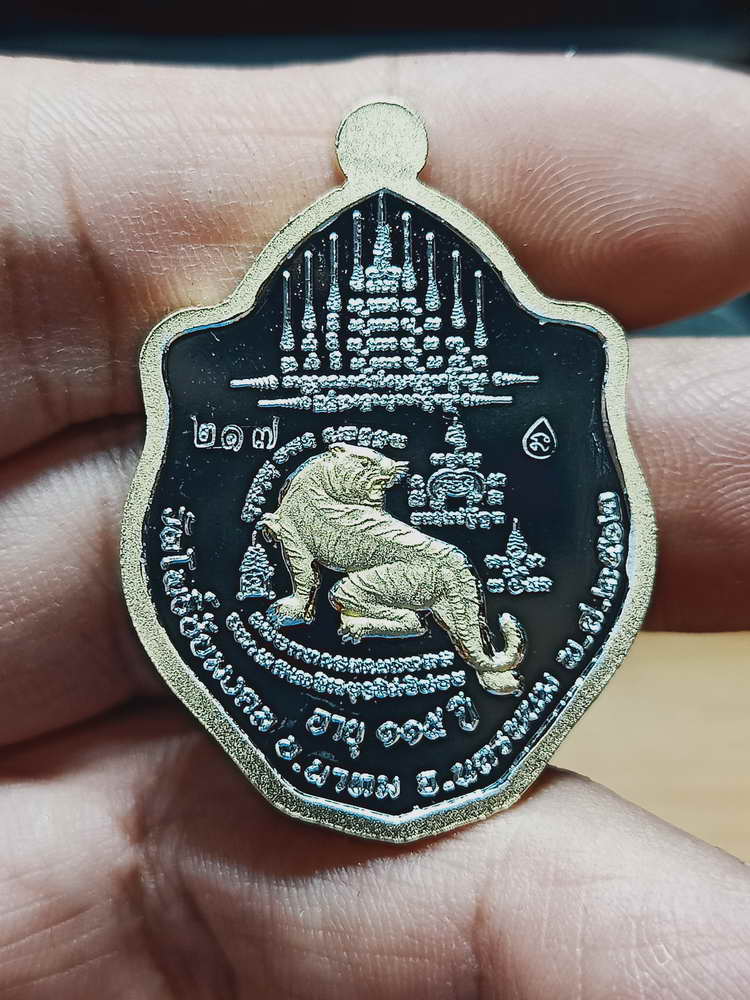 4-180 เหรียญมังกร หลวงปู่พัน(พันธุ์ศรี ฐานกโร) วัดโพธิ์ชัยมงคล นาทม จ.นครพนม ชท.ลย เลข 217 กล่องเดิม