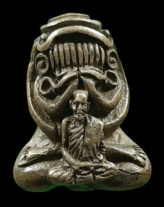 พระปิดตายันต์ยุ่ง หลวงปู่สด วัดโพธิ์แตงใต้ จ.อยุธยา ปี2537 รุ่นมหาลาภ 96 ปี เนื้อทองผสม