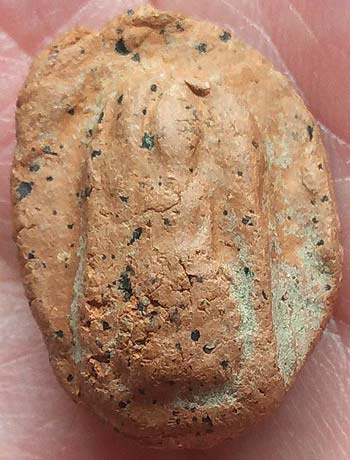 *พระรอด ดินเผา กรุวัดโปรดเกษ นนทบุรี พิมพ์สองหน้า*