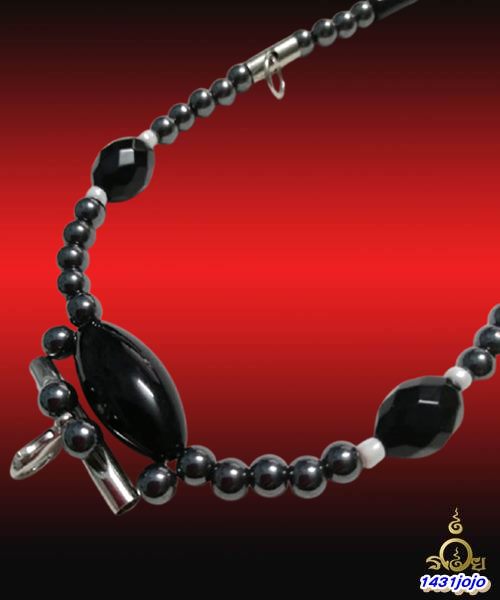 สร้อยคอหินแร่ ขนาด 6 มม. ห้อยพระได้ 3 องค์ ความยาว 24 นิ้ว สวมหัวได้