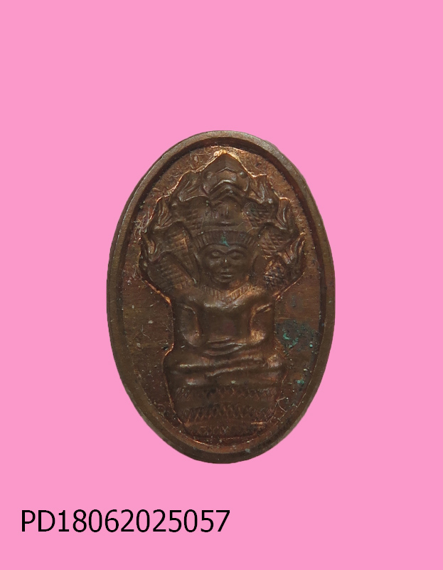 เหรียญ นาคปรก ใบมะขาม รุ่น ๑ “ หลวงปู่ปรง สาสโน ” วัดธรรมเจดีย์ โค๊ดเนื้อเงิน