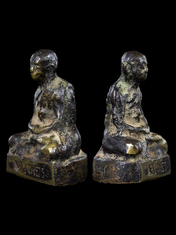 รูปเหมือนหลวงพ่อรุ่ง  วัดท่ากระบือ เนื้อทองเหลือง ปี2510