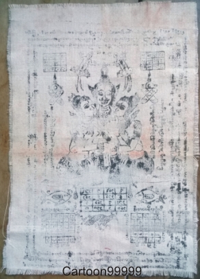 ผ้ายันต์มหาเสน่ห์ เมตตา ค้าขาย อัขระล้านนา ปั๊มตราวัดครับผม 