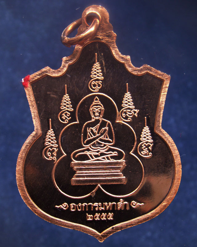 10.เหรียญ 2 มหาราช หลังยันต์องการมหาดำ สมทบทุนสร้าง ร.พ. 84 พรรษามหาราช พ.ศ. 2555 เนื้อทองแดงขัดเงา 