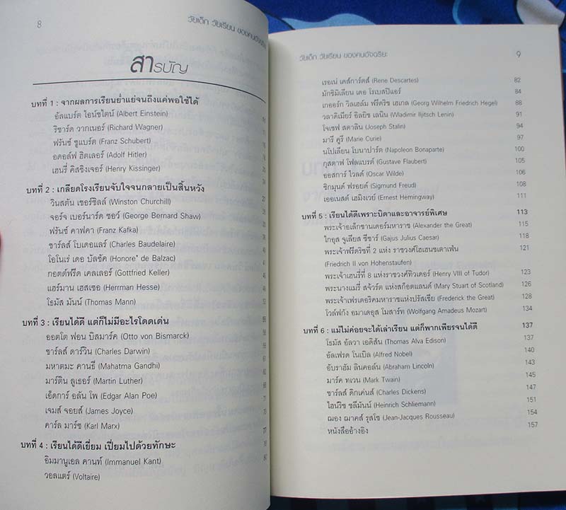 หนังสือ วัยเด็ก วัยเรียน ของ คนอัจฉริยะ