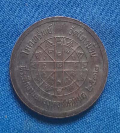 เหรียญโภคทรัพย์ หลวงพ่อประสิทธิ์ วัดไทรน้อย ปี2532 เนื้อทองแดง