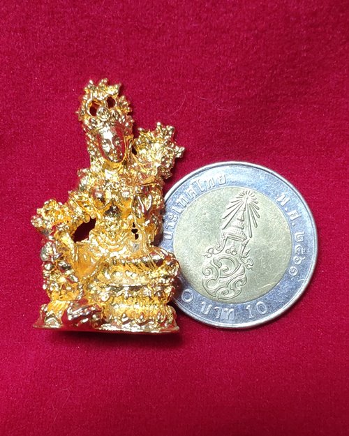 พระกริ่งอวโลกิเตศวร กะไหล่ทอง อุดโค๊ดใต้ฐาน (ไม่ทราบวัด)