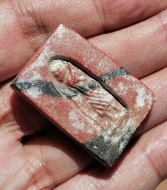 พระสมเด็จปรกโพธิ์สายรรุ้ง​ หลังสิวลี เนื้อผงน้ำมัน​ หลวงพ่อกวย วัดโฆสิตาราม ปี​ 2515​ เคาะเดียว     