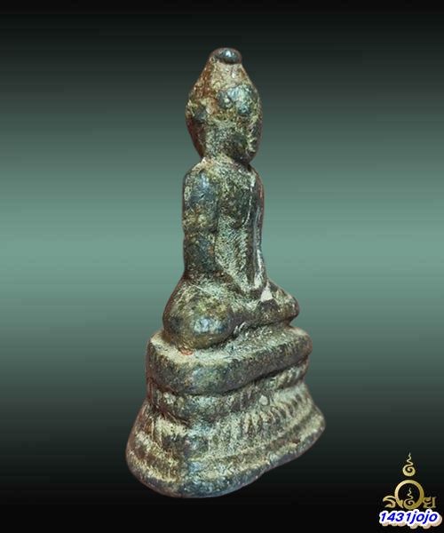 พระกรุวัดโปรดเกษ พิมพ์สมาธิฐานสูง เนื้อตะกั่วสนิมแดง ยุคสมัยอยุธยาตอนปลาย