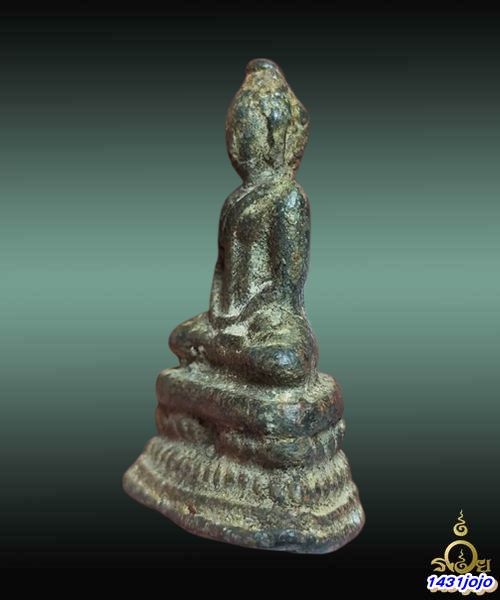 พระกรุวัดโปรดเกษ พิมพ์สมาธิฐานสูง เนื้อตะกั่วสนิมแดง ยุคสมัยอยุธยาตอนปลาย