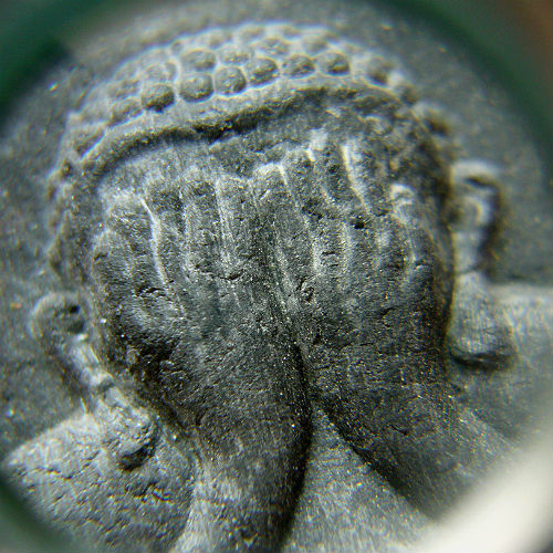 T9 พระปิดตามหาเศรษฐี จัมโบ้ ปี 2550 หลวงพ่อสิน วัดละหารใหญ่ เนื้อดำ #1