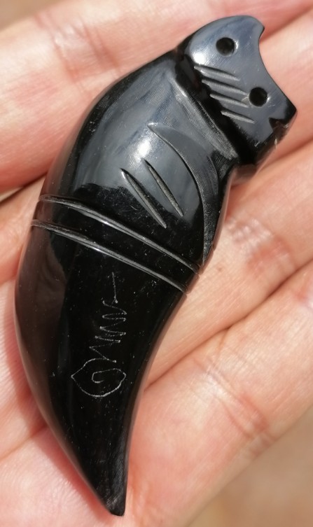 เสือหลวงพ่อเปิ่น รุ่นไตรมาส 44 เนื้อเขาควายแกะ ตัวใหญ่ วัดบางพระ จ.นครปฐม ปี 2544 เคาะเดียว    