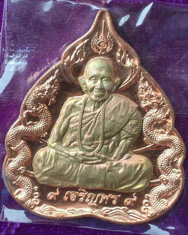 หรียญเจริญพร หลวงปู่แสน ปสนโน วัดบ้านหนองจิก จ.ศรีสะเกษ หลวงพ่อพัฒน์ วัดห้วยด้วน นครสวรรค์ ปลุกเสก