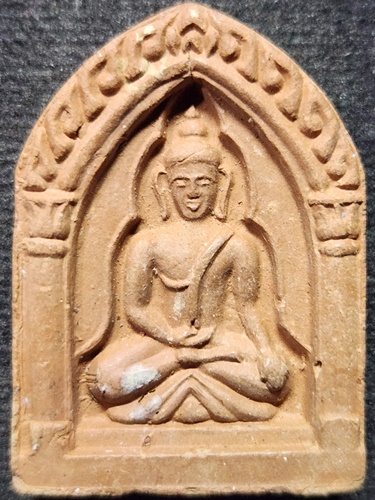 วัดกลางบางแก้ว จ.นครปฐม พระพิมพ์สะดุ้งกลับ หลวงปู่เจือ  เนื้อดินเผา 